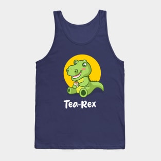 Tea-Rex dinosaur (on dark colors) Tank Top